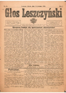 Głos Leszczyński 1920.04.13 R.1 Nr35
