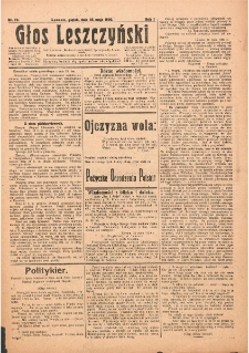 Głos Leszczyński 1920.05.28 R.1 Nr70