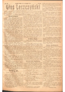 Głos Leszczyński 1921.08.03 R.2 Nr175
