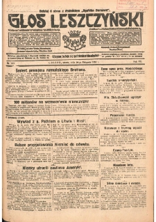 Głos Leszczyński 1927.11.26 R.8 Nr272