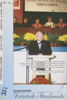 Leszczyński Notatnik Akademicki 2003 R.3 Nr12