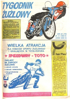 Tygodnik Żużlowy 1992.05.31 R.3 Nr22(79)