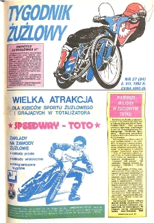 Tygodnik Żużlowy 1992.07.05 R.3 Nr27(84)