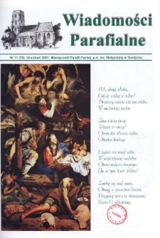 Wiadomości Parafialne 2001.12 Nr11(78)