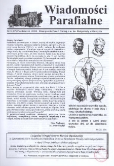 Wiadomości Parafialne 2002.10 Nr9(87)