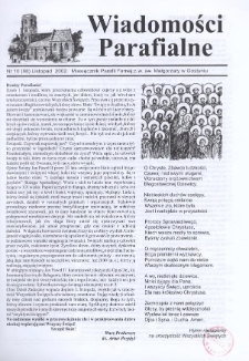 Wiadomości Parafialne 2002.11 Nr10(88)