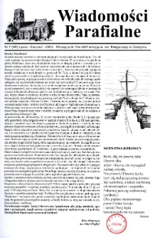 Wiadomości Parafialne 2003.07/08 Nr7(96)