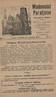 Wiadomości Parafjalne 1929.09.22.R.1 Nr4