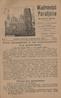 Wiadomości Parafjalne 1929.10.06.R.1 Nr6