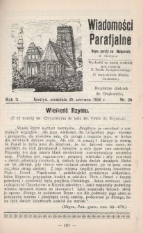 Wiadomości Parafjalne 1930.06.29.R.2 Nr26