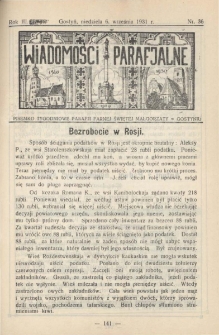 Wiadomości Parafjalne 1931.09.06.R.3 Nr36