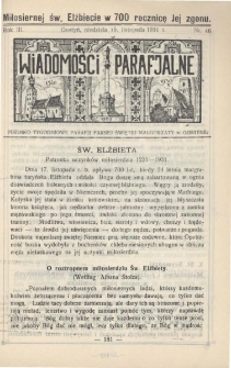 Wiadomości Parafjalne 1931.11.15.R.3 Nr46