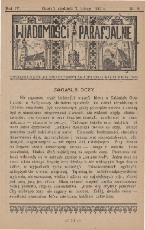 Wiadomości Parafjalne 1932.02.07.R.4 Nr6
