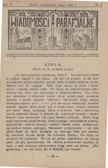 Wiadomości Parafjalne 1932.02.28.R.4 Nr9
