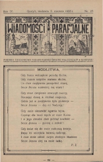 Wiadomości Parafjalne 1932.06.05.R.4 Nr23