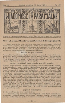 Wiadomości Parafjalne 1932.07.31.R.4 Nr30