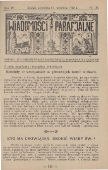 Wiadomości Parafjalne 1932.09.11.R.4 Nr35