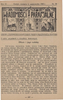 Wiadomości Parafjalne 1932.10.02.R.4 Nr38