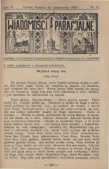 Wiadomości Parafjalne 1932.10.23.R.4 Nr41