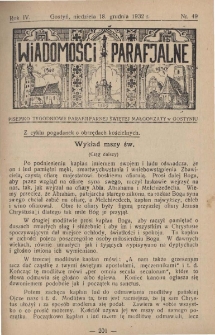 Wiadomości Parafjalne 1932.12.18.R.4 Nr49