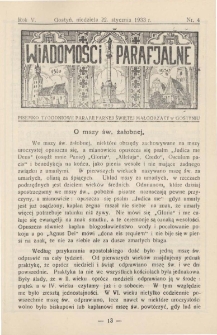 Wiadomości Parafjalne 1933.01.22.R.5 Nr4
