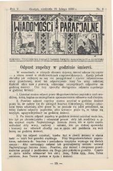 Wiadomości Parafjalne 1933.02.19.R.5 Nr8