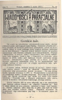 Wiadomości Parafjalne 1933.03.05.R.5 Nr10