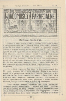 Wiadomości Parafjalne 1933.05.14.R.5 Nr20