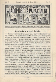 Wiadomości Parafjalne 1933.07.02.R.5 Nr27