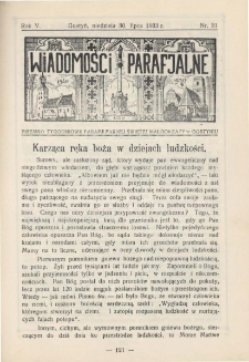 Wiadomości Parafjalne 1933.07.30.R.5 Nr31