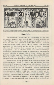 Wiadomości Parafjalne 1933.08.06.R.5 Nr32
