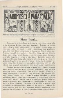 Wiadomości Parafjalne 1933.08.13.R.5 Nr33