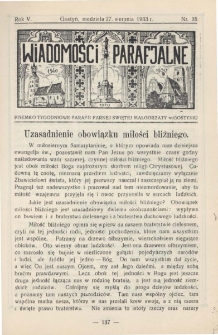 Wiadomości Parafjalne 1933.08.27.R.5 Nr35