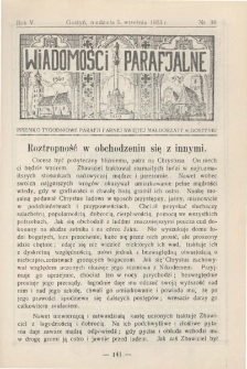 Wiadomości Parafjalne 1933.09.03.R.5 Nr36