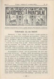 Wiadomości Parafjalne 1933.09.17.R.5 Nr38