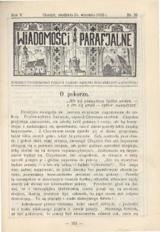 Wiadomości Parafjalne 1933.09.24.R.5 Nr39