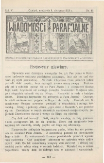 Wiadomości Parafjalne 1933.10.08.R.5 Nr41