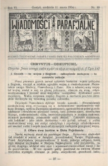 Wiadomości Parafjalne 1934.03.11.R.6 Nr10