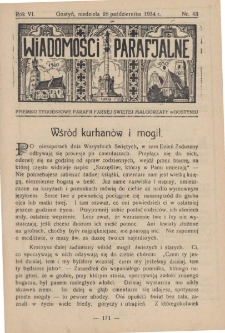 Wiadomości Parafjalne 1934.10.28 R.6 Nr43