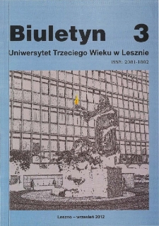 Biuletyn Stowarzyszenia Uniwersytet Trzeciego Wieku w Lesznie Nr3