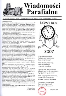Wiadomości Parafialne 2007.01 Nr1 (134)