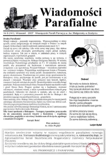 Wiadomości Parafialne 2007.09 Nr8 (141)