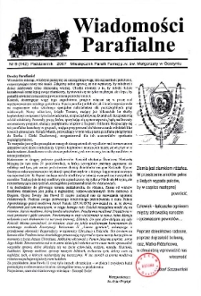 Wiadomości Parafialne 2007.10 Nr9 (142)