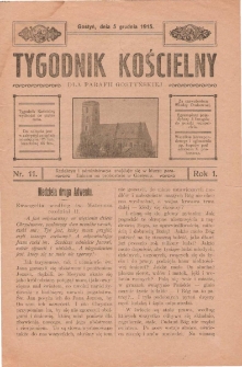 Tygodnik Kościelny 1915.12.05.R.1 Nr11