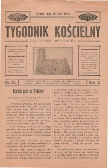 Tygodnik Kościelny 1916.05.28.R.2 Nr22