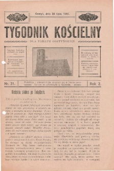 Tygodnik Kościelny 1916.07.30.R.2 Nr31