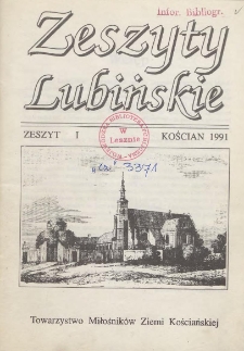 Zeszyty Lubińskie 1991 Nr 1