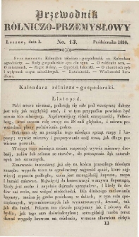 Przewodnik Rolniczo-Przemysłowy 1836.10.01 R.1 No.13
