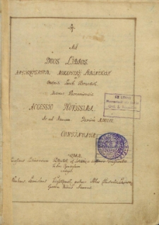 Ad duos libros antiquitatum monasterii lubinensis Ordinis. Sancti. Benedicti. Diecesis Posnaniensis. Accesio Novissima [&hellip;] continuata