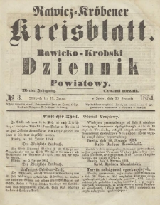 Rawicko-Krobski Dziennik Powiatowy. 1854.01.18 R.4 Nr 3
